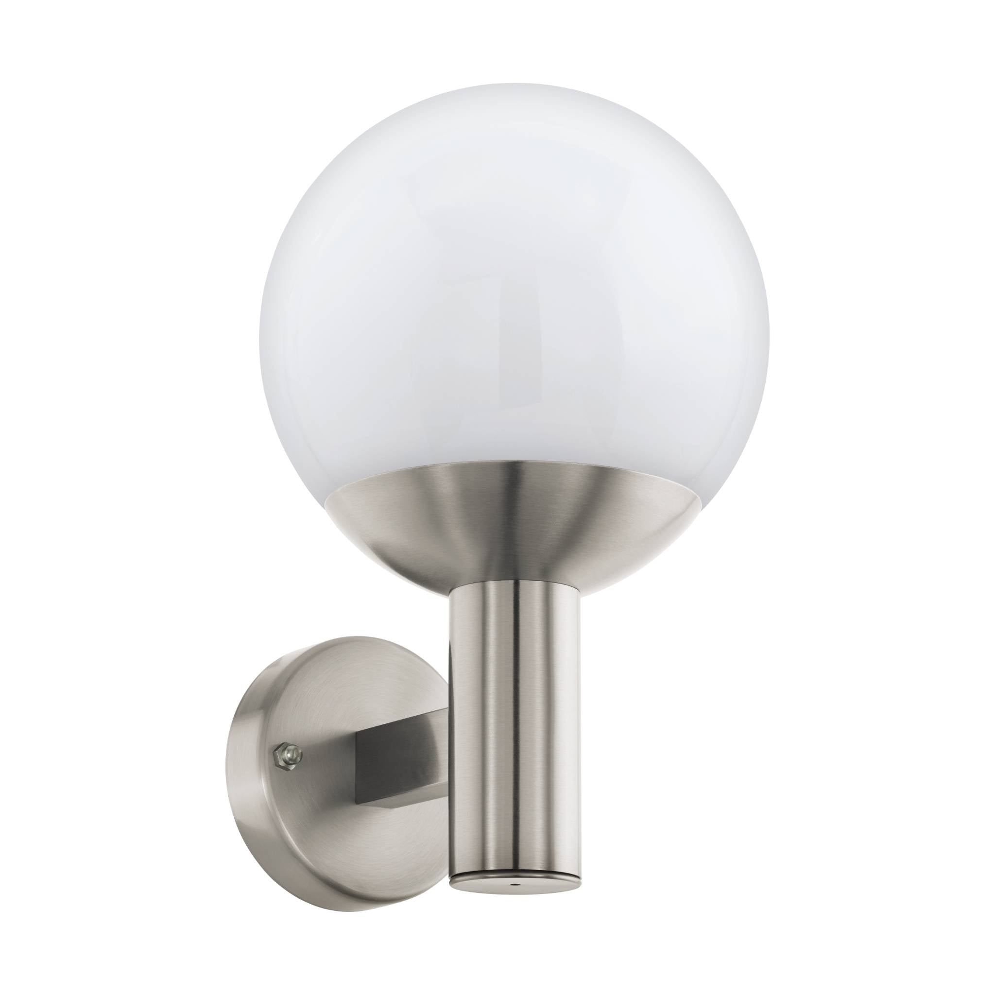 eglo nisia z smart led stainless steel outdoor wall light living room image