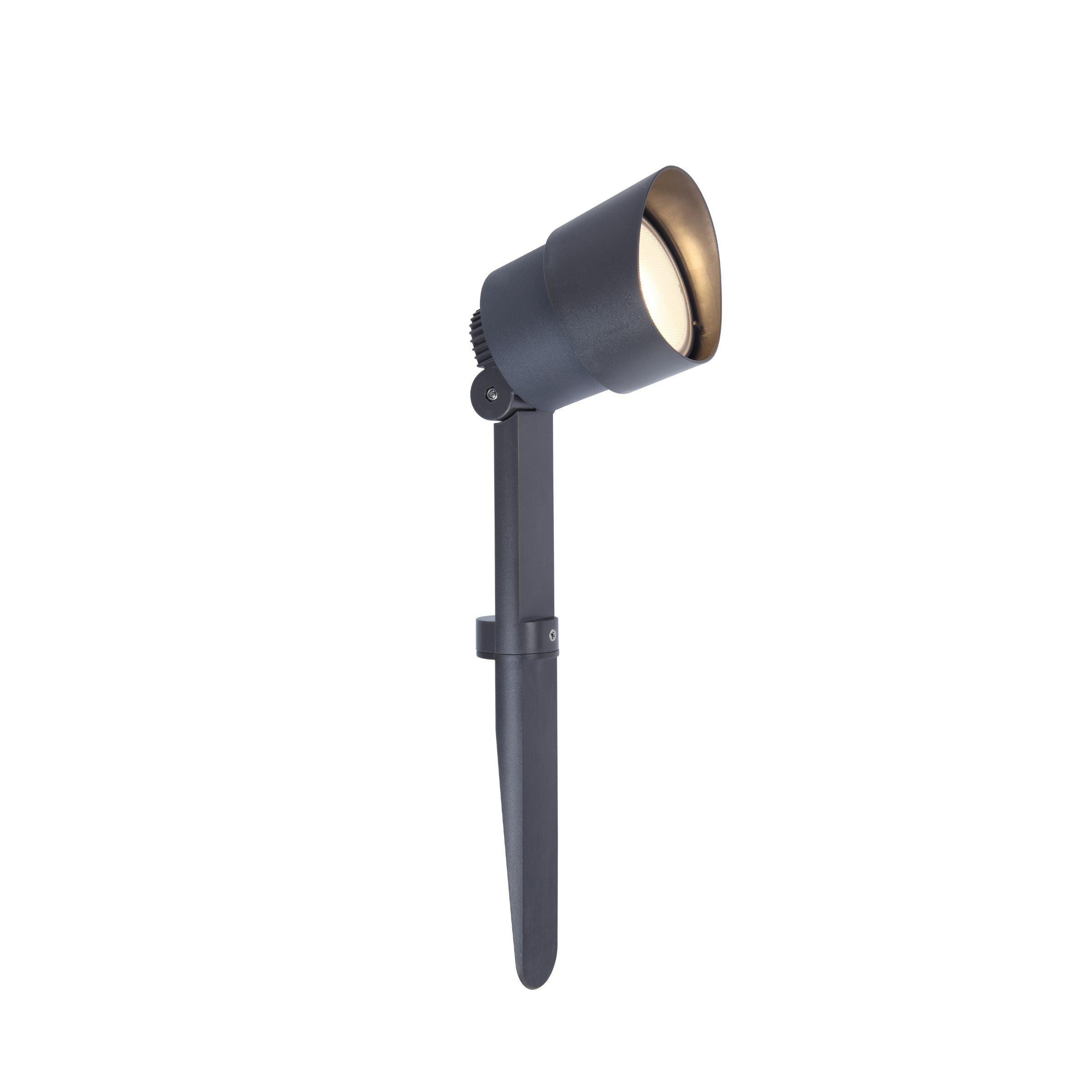 Lutec Explorer Outdoor LED Spot Light In Dark Grey-clearance
