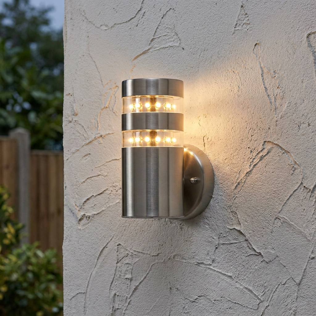 Oaks Kelso Stainless Steel Outdoor LED Wall Light