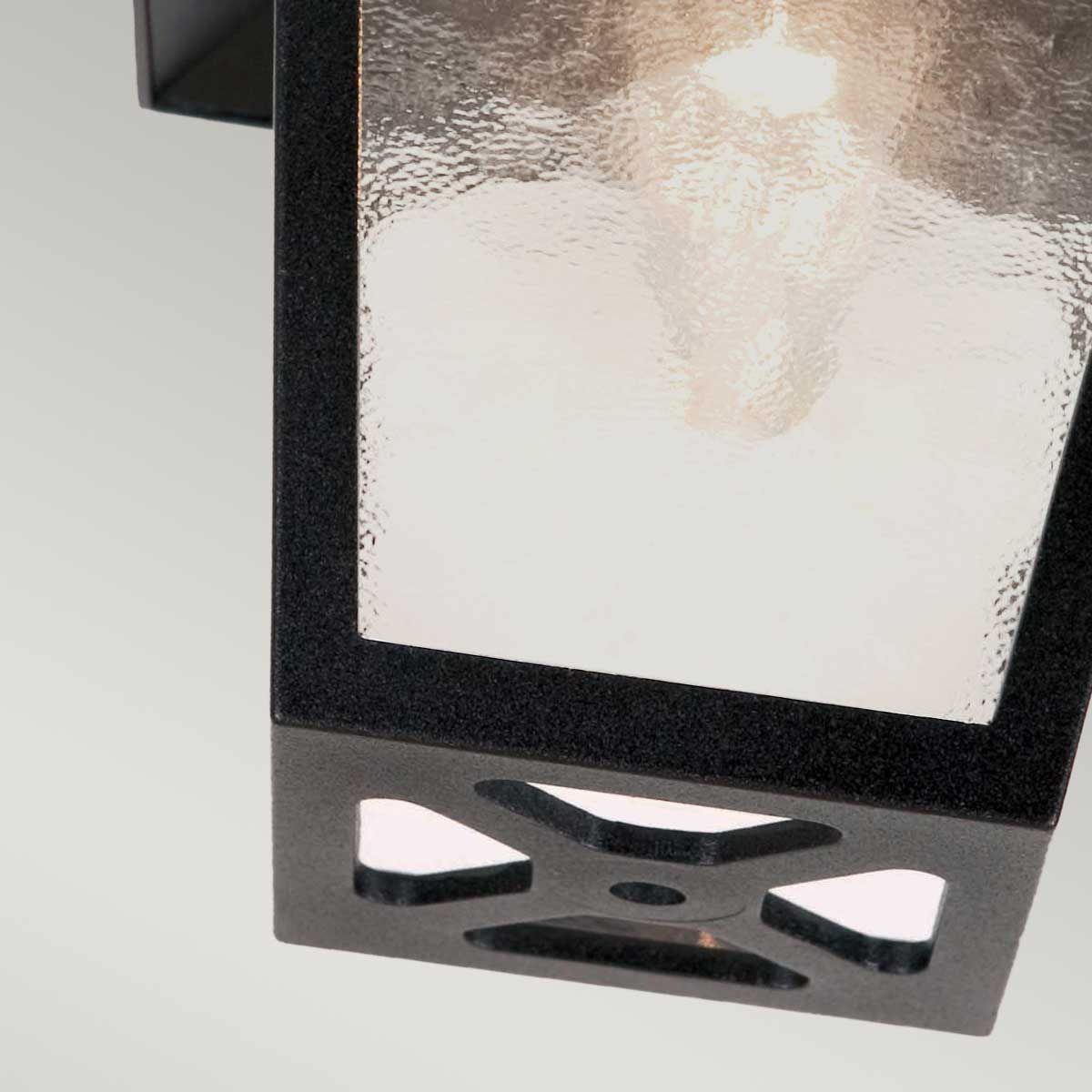 York 1 Light Black Flush Porch Lantern