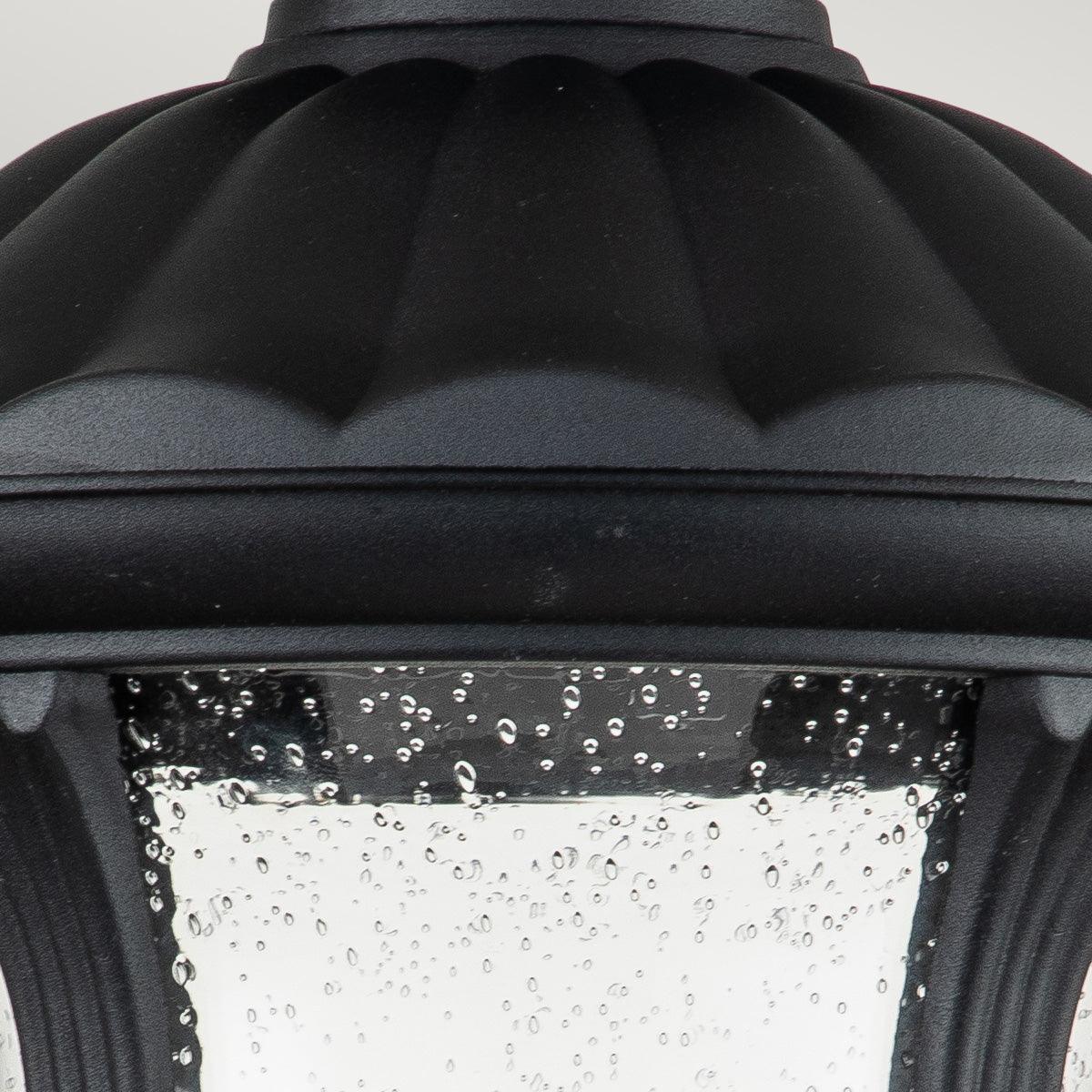 elstead chicago 1 light small outdoor pedestal lantern Living Room Close Up