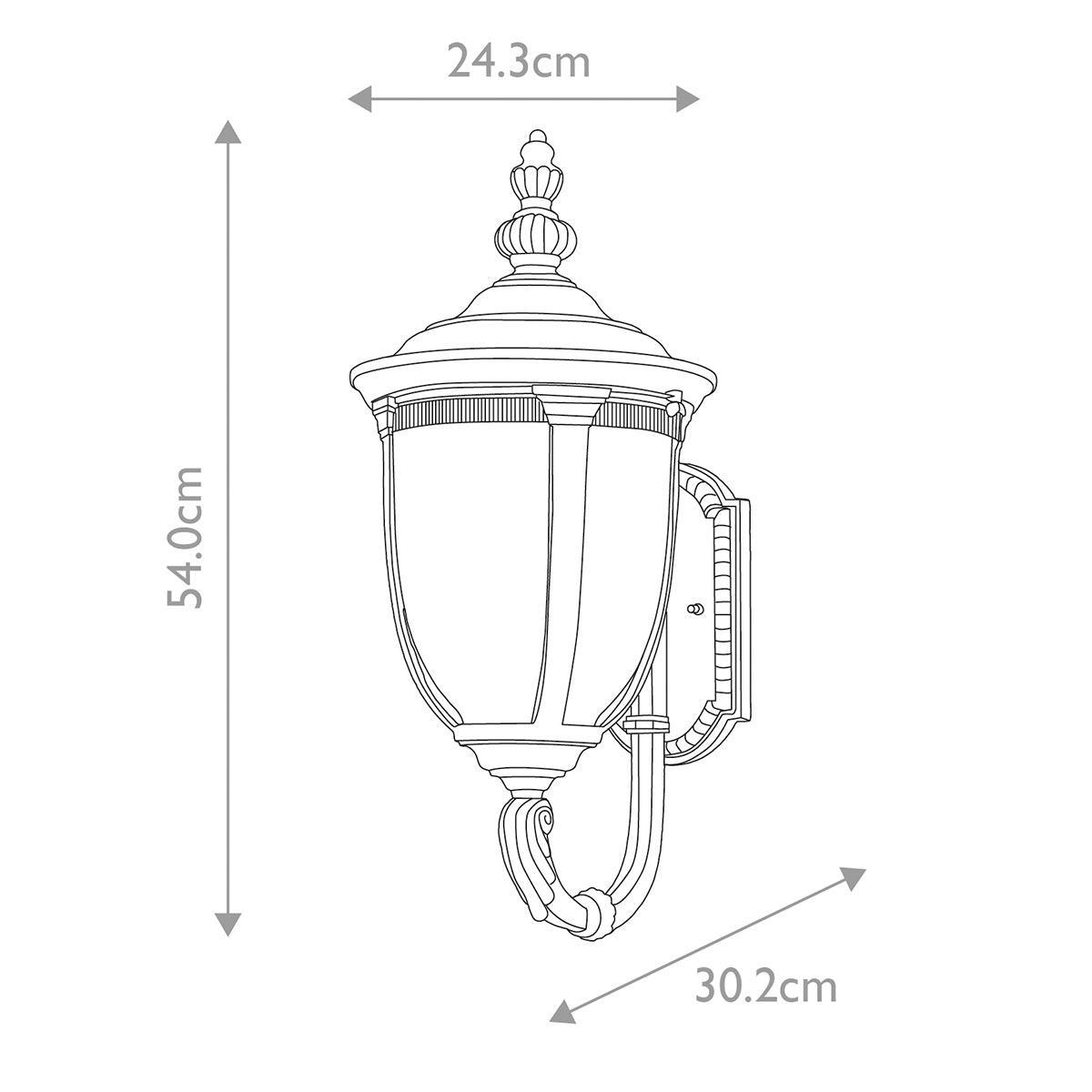 Cleveland 1 Uplight Small Bronze Outdoor Wall Light-warehouse-25-09-26