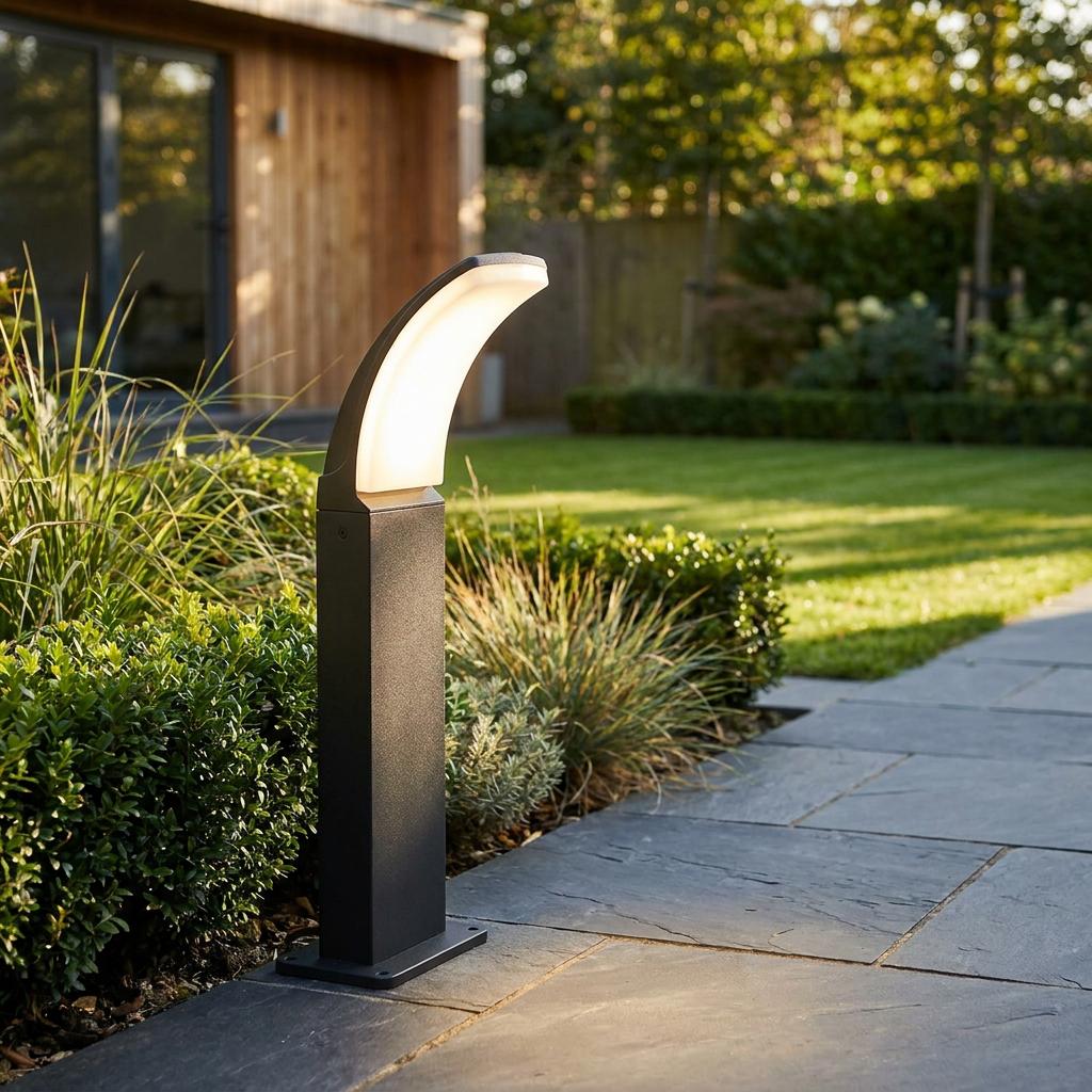 Eglo Fiumicino IP44 Black LED Bollard Light
