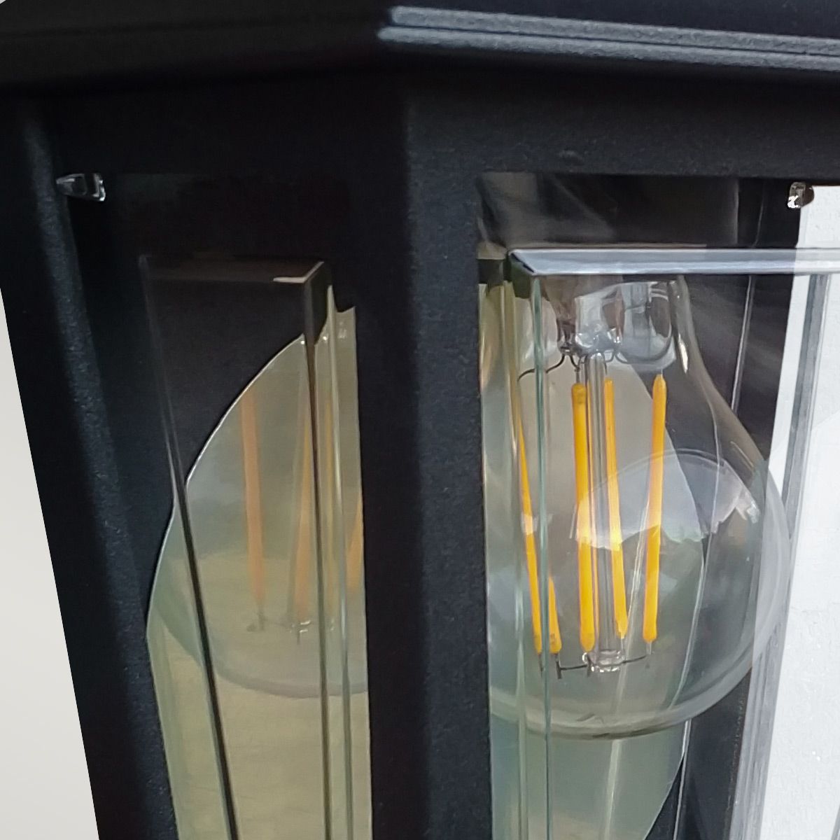 Deco Lane 1 Light Black Outdoor Half Wall Lantern