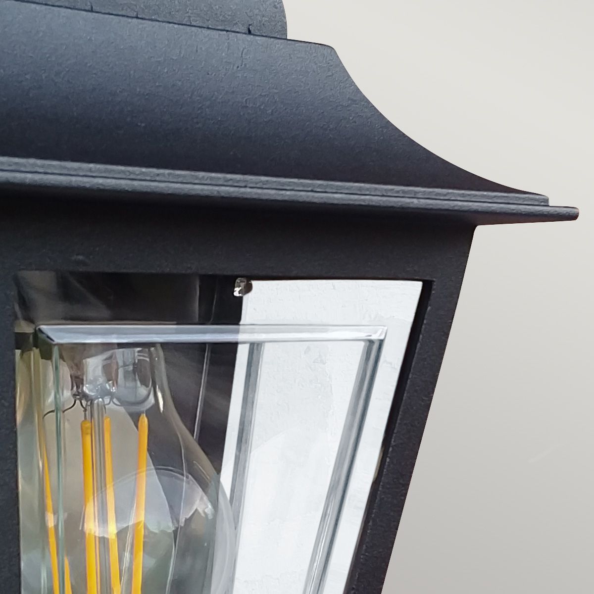 Deco Lane 1 Light Black Outdoor Half Wall Lantern