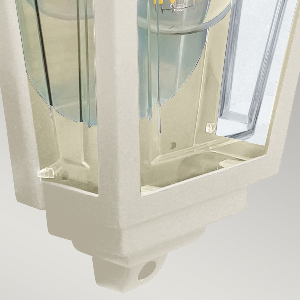 Deco Lane 1 Light Cream Outdoor Half Wall Lantern