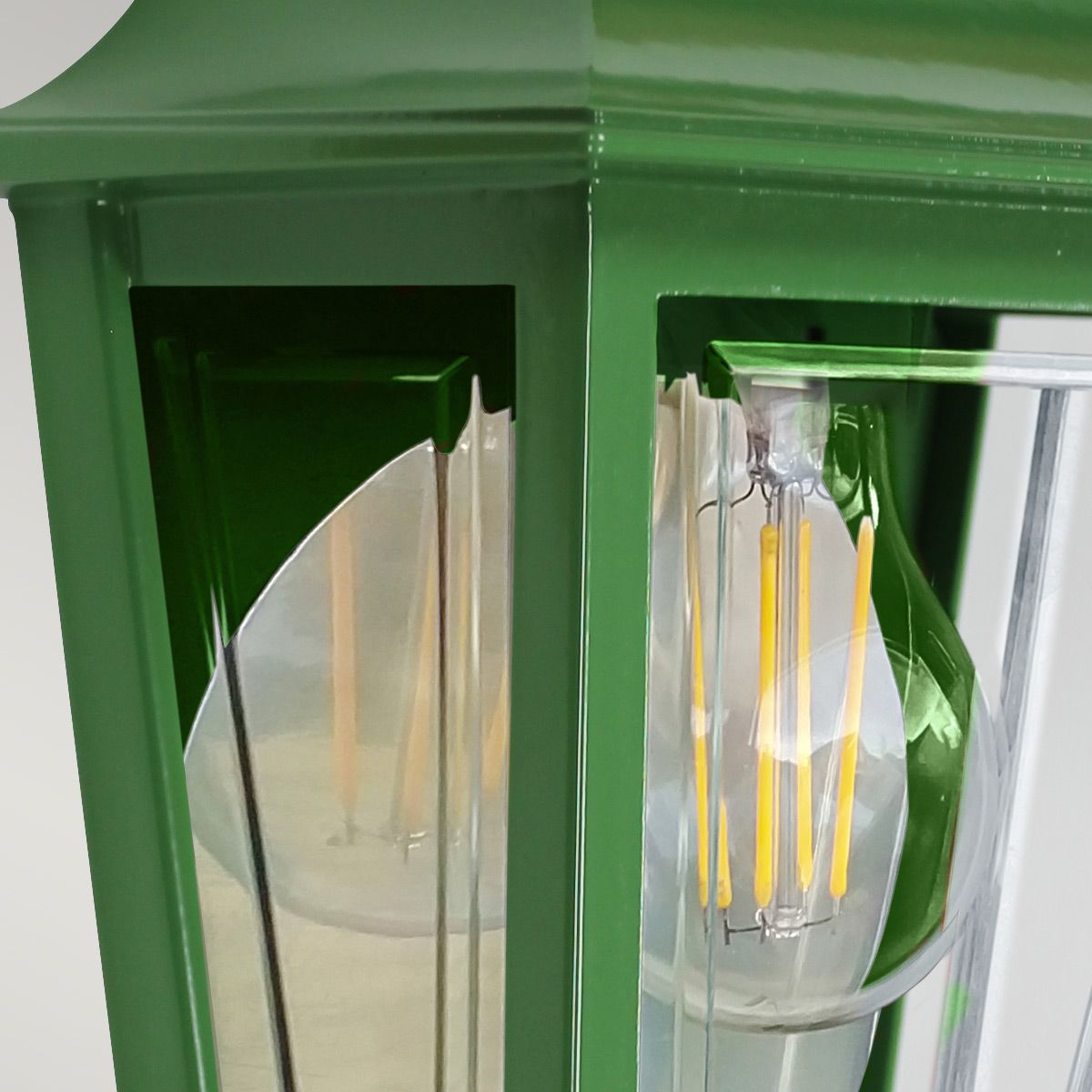 Deco Lane 1 Light Green Outdoor Half Wall Lantern