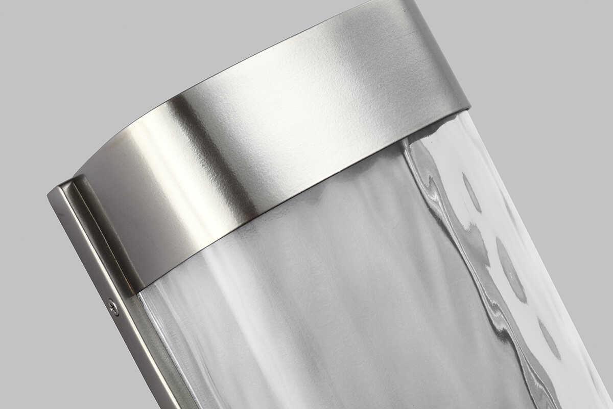 Elstead Bennie Large Brushed Steel Outdoor LED Wall Light-clearance
