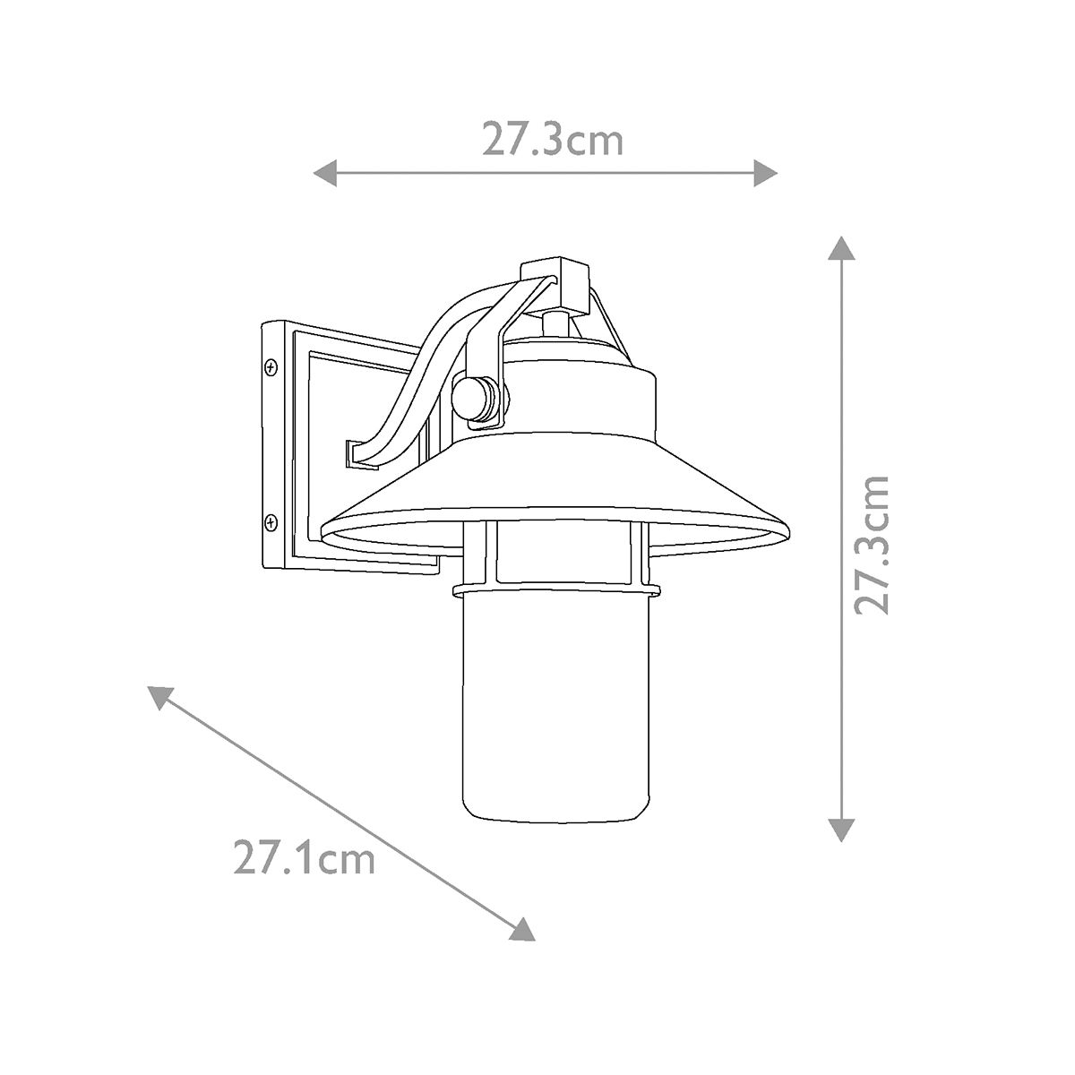 Boynton 1 Light Small Steel Outdoor Wall Lantern