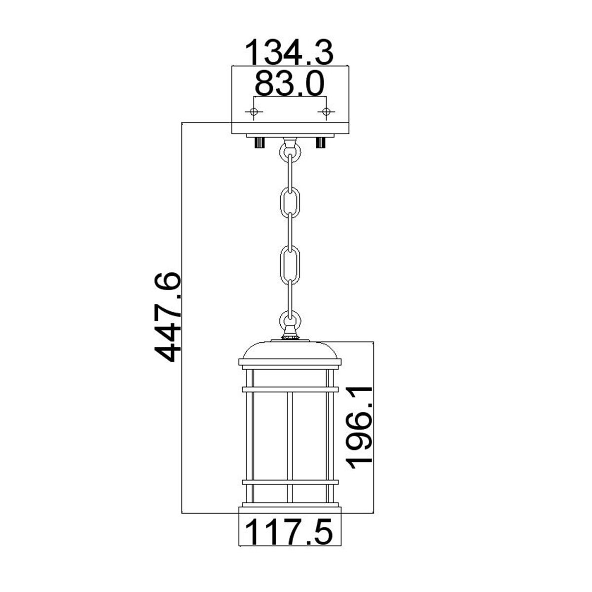 Feiss Lighthouse 1 Light Small Outdoor Chain Lantern — alternate view