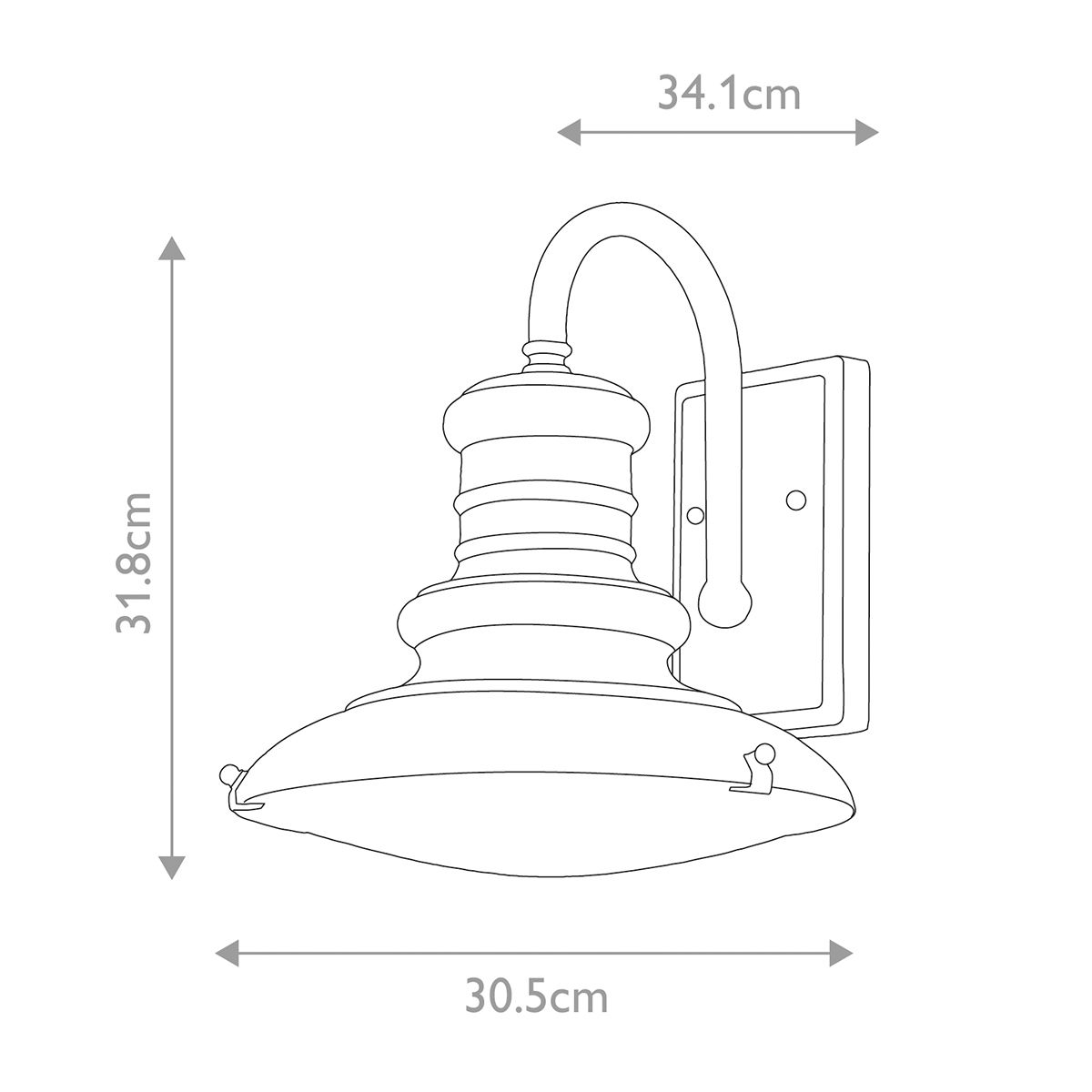 Redding Station 1 Light Medium Outdoor Wall Lantern