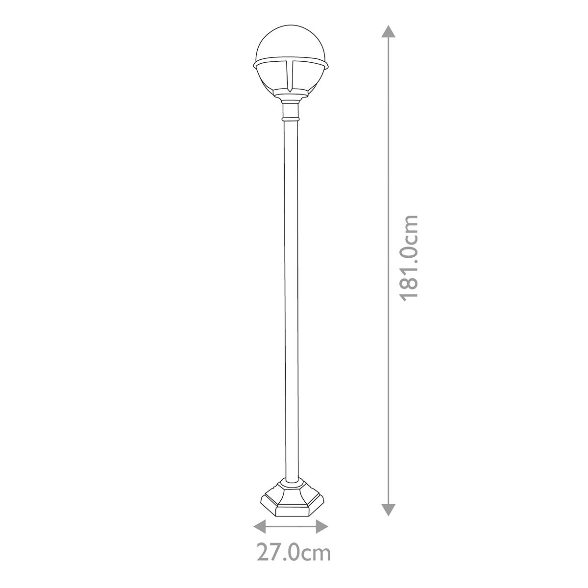 Elstead Glenbeigh Black Outdoor Lamp Post — alternate view