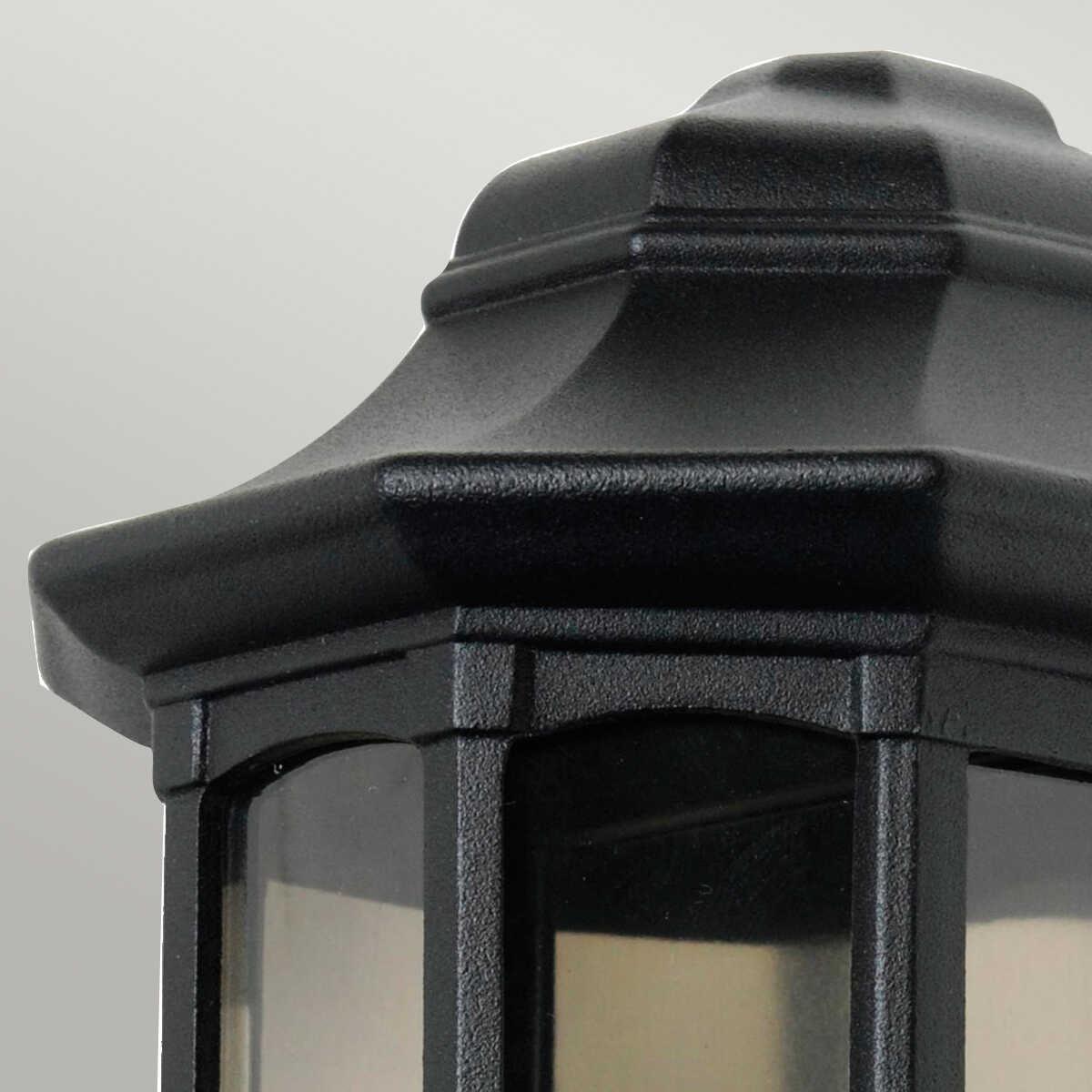 Elstead Newbury Black Outdoor Half Wall Light-wh-20-091026