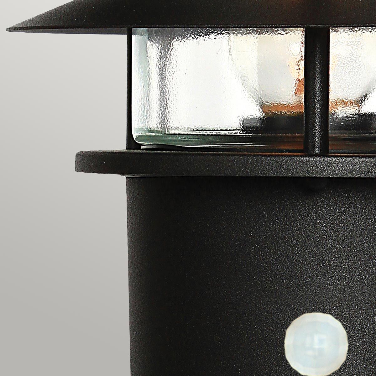 Helsingor Black PIR Pedestal Lantern