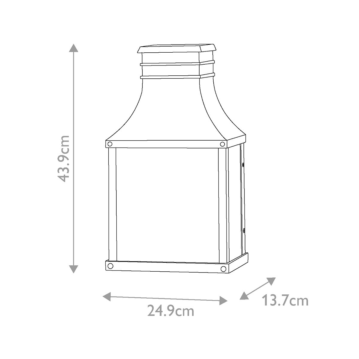Beacon Hill Black Outdoor Half Wall Lantern