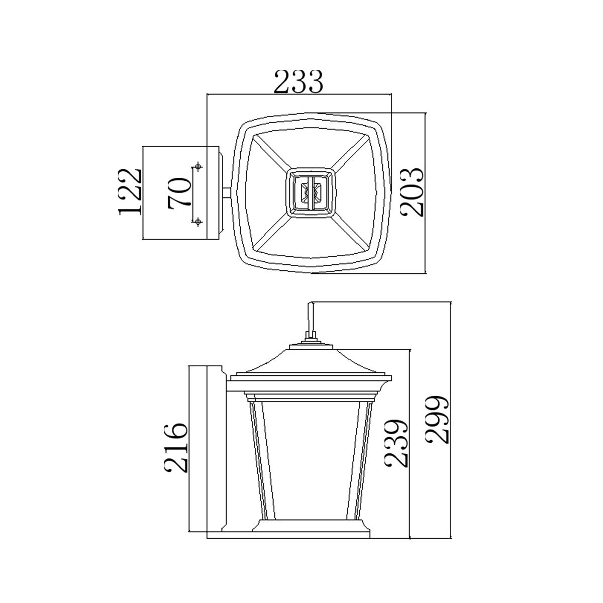 Hinkley Bromley Small Bronze Outdoor Wall Light-OB-35-25-09
