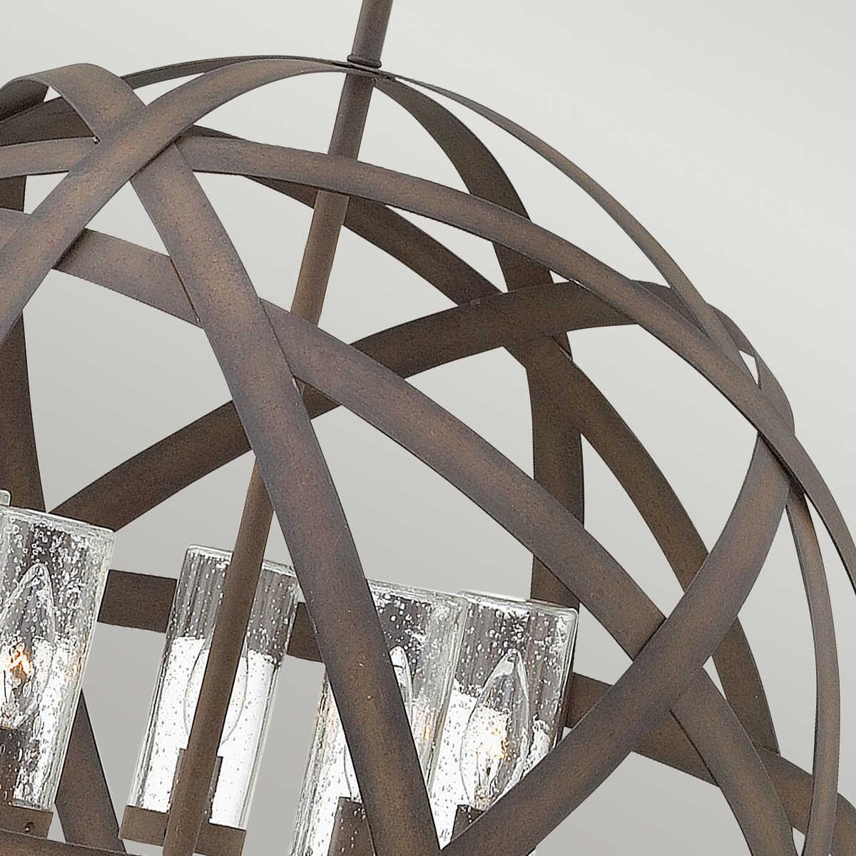 hinkley carson outdoor 5 light pendant Detailed Close Up