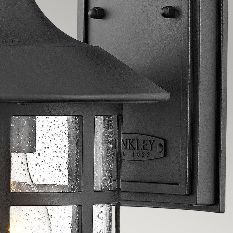 Hinkley Freeport 1lt Medium Outdoor Black Wall Light