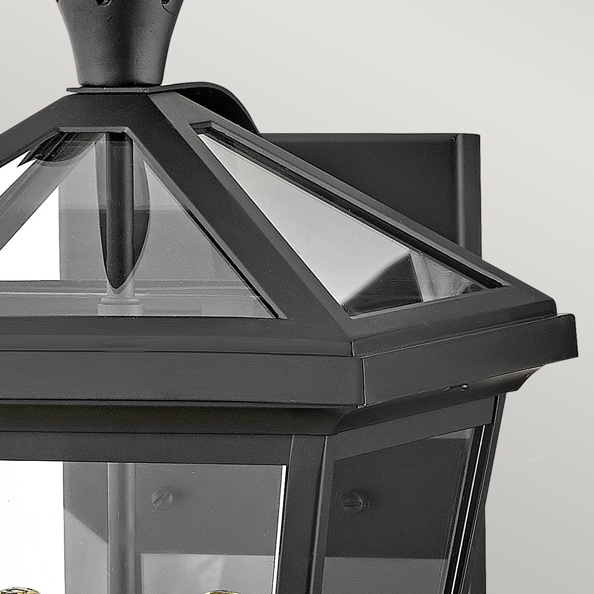 Palma Black Medium Outdoor Wall Lantern