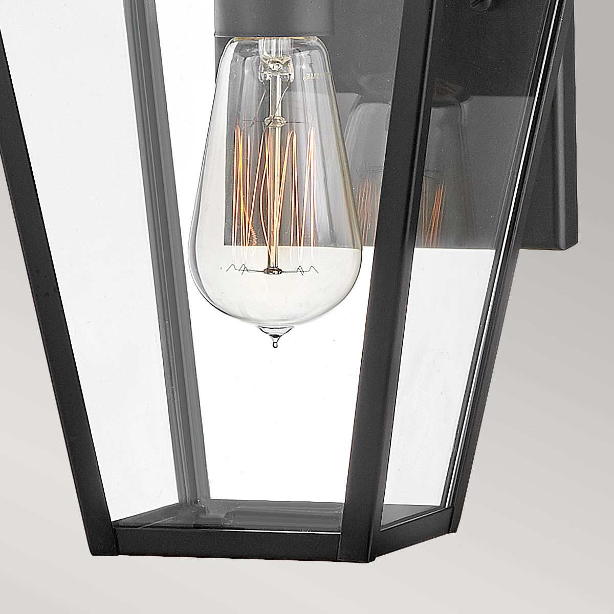 Palma Black Small Outdoor Wall Lantern