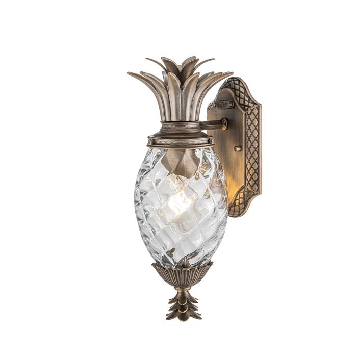 Plantation Bronze Small Outdoor Wall Lantern HK-PLANTATION-S-BU by Hinkley