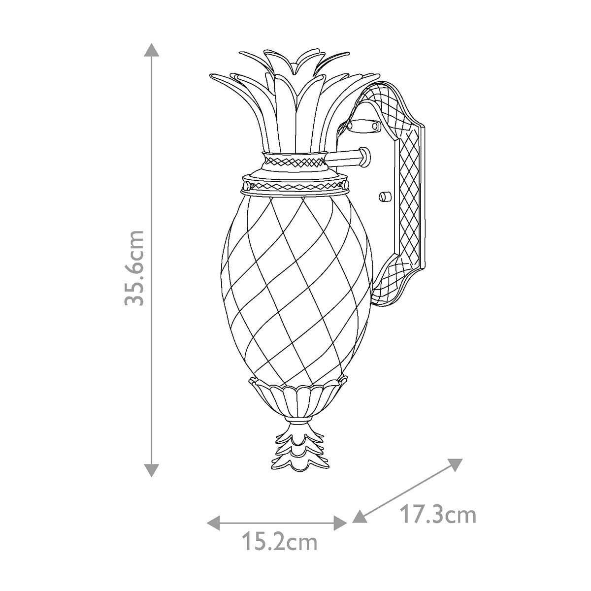Plantation Black Small Outdoor Wall Lantern