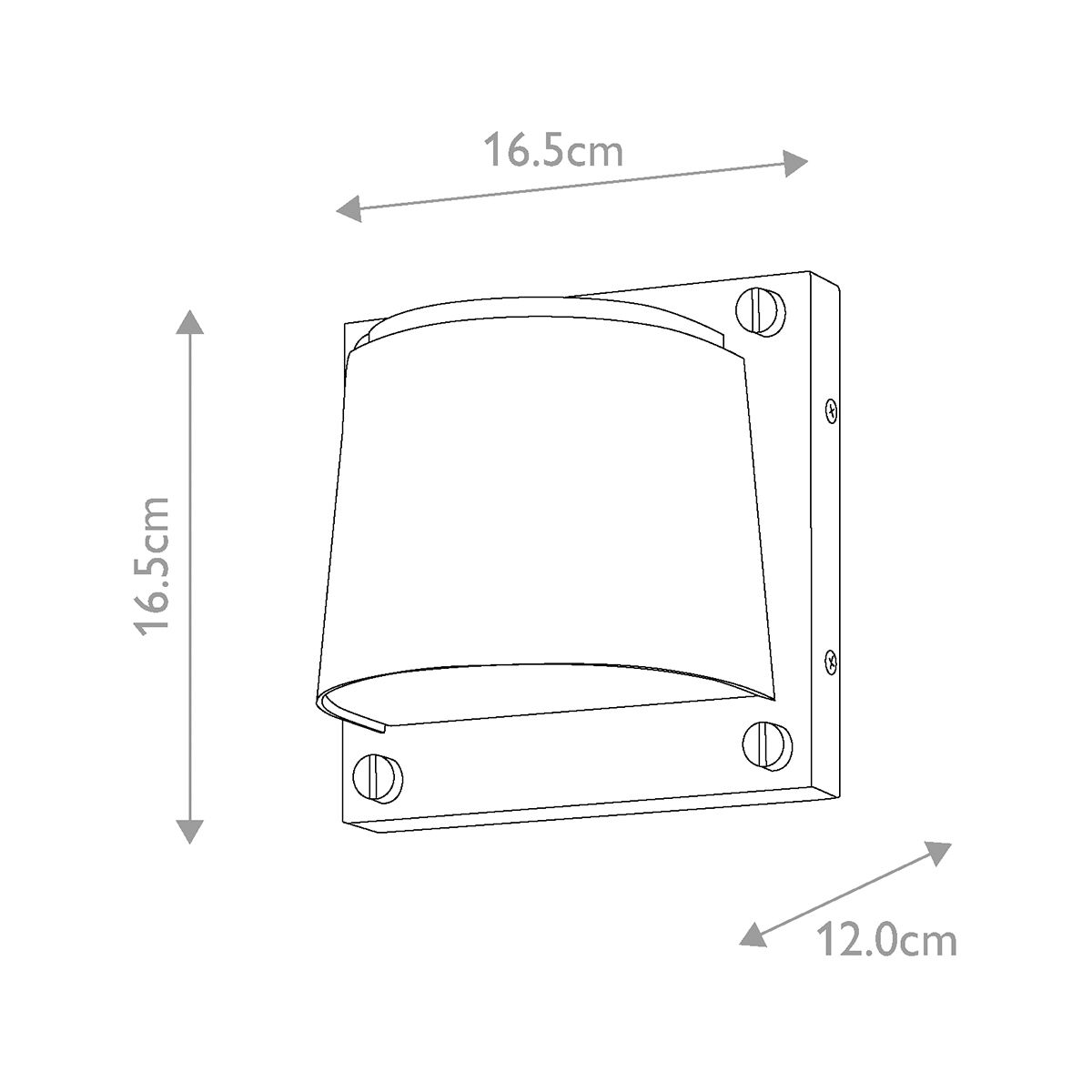 Scout Black Small Outdoor Wall Light