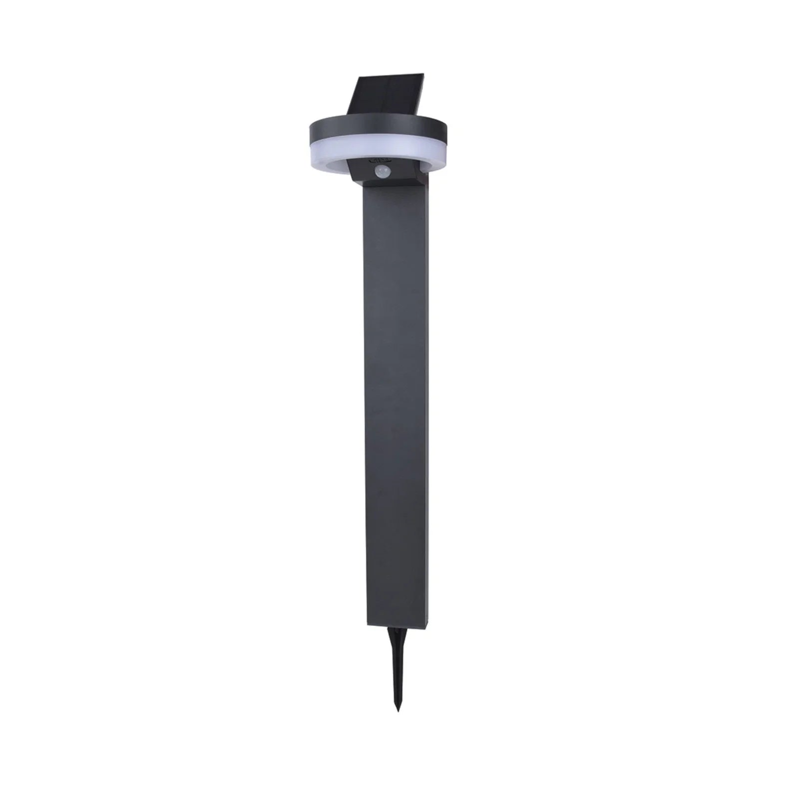 Lutec Runda PIR Outdoor LED Solar Bollard - Dark Grey
