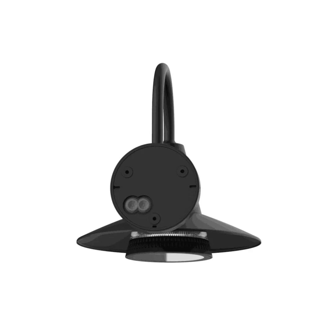 Lutec Swan Outdoor Wall Light – Matt Black (IP54)