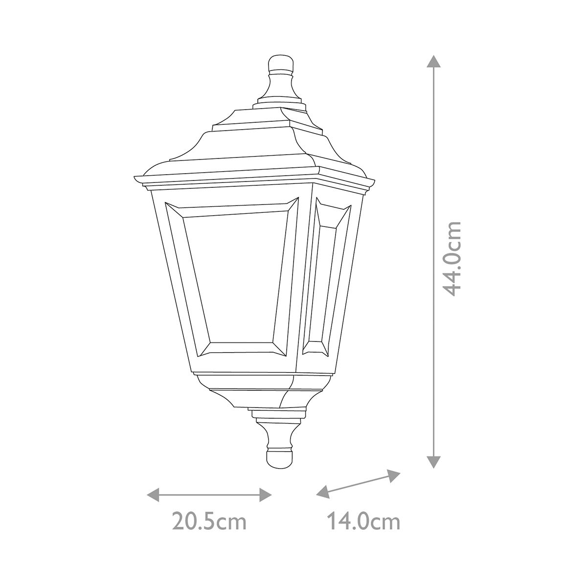 Elstead Kerry Black Outdoor Porch Ceiling  Wall Light-OB-35-25-09