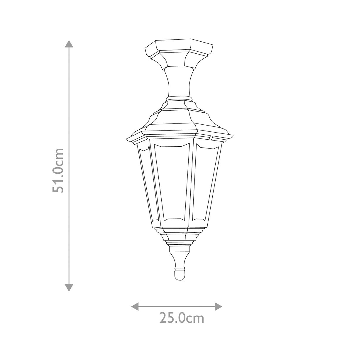 Elstead Kinsale Black Outdoor Pedestal/Porch Lantern — alternate view