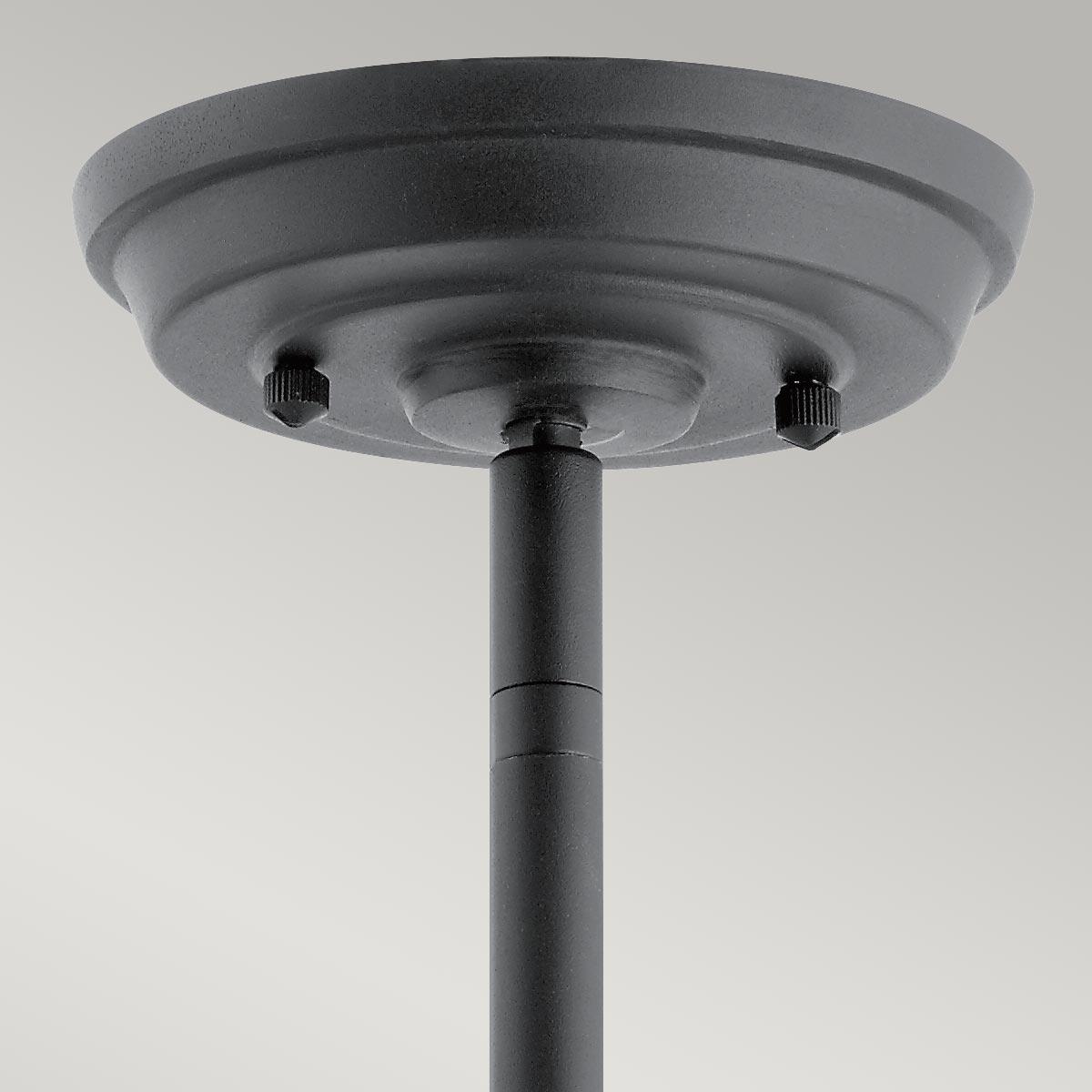 Kichler Allenbury 1 Light Black Outdoor Pendant — installed view