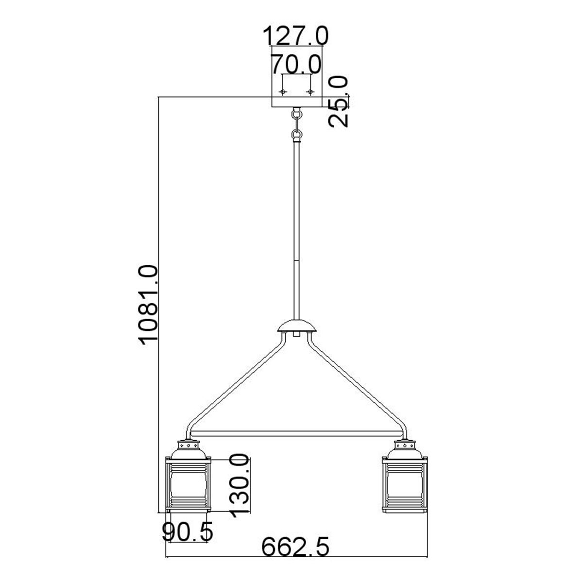 Kichler Ashland Bay 5 Light Outdoor Bronze Chandelier — alternate view