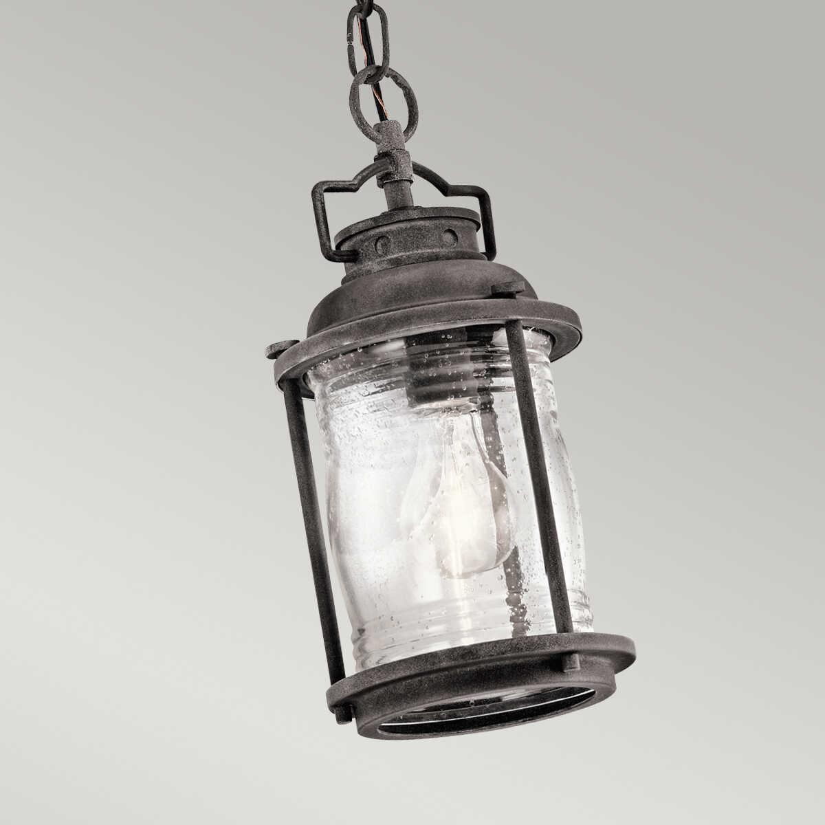 kichler ashland bay 1 light outdoor pendant Close Up LED Bulb