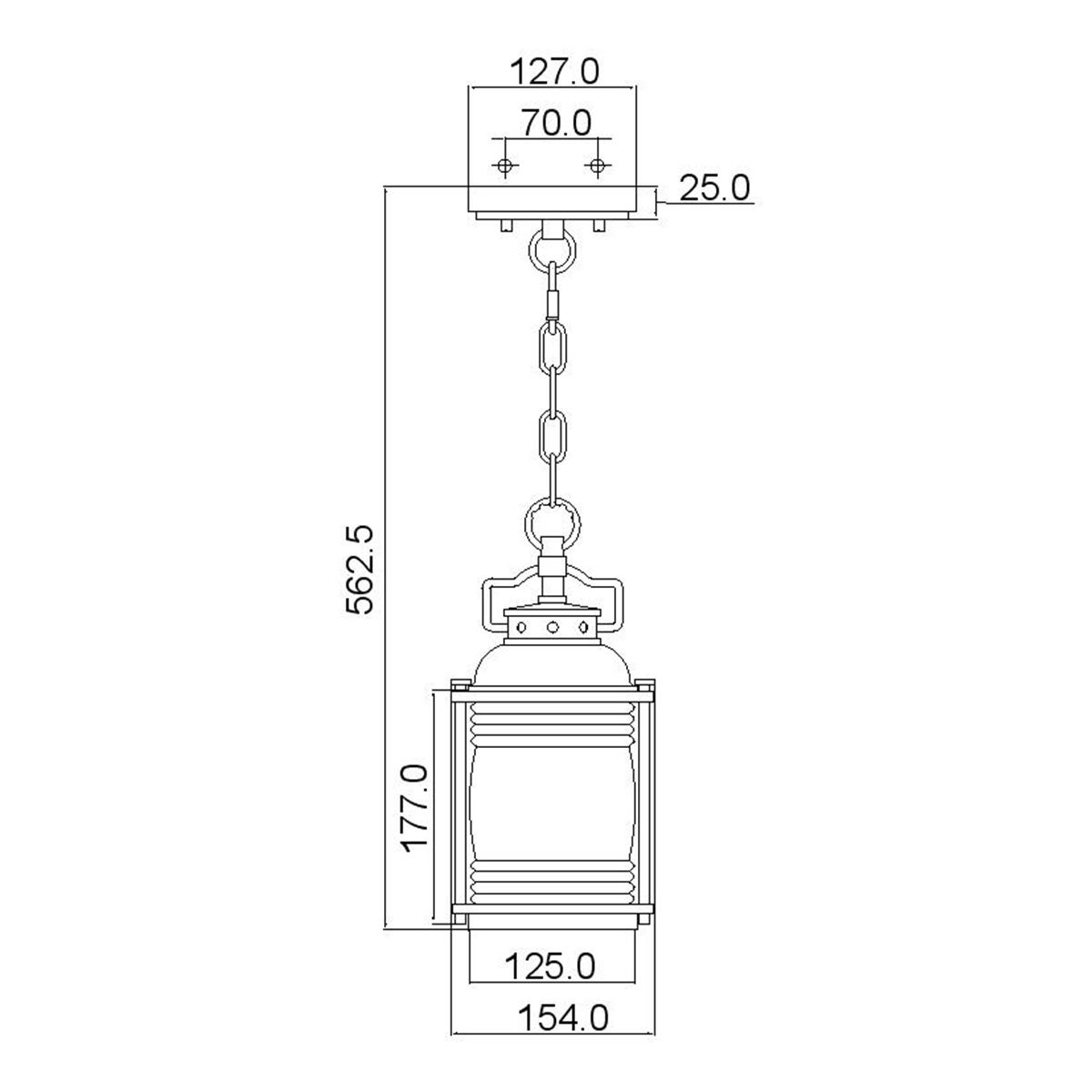 Kichler Ashland Bay 1 Light Zinc Outdoor Pendant — alternate view