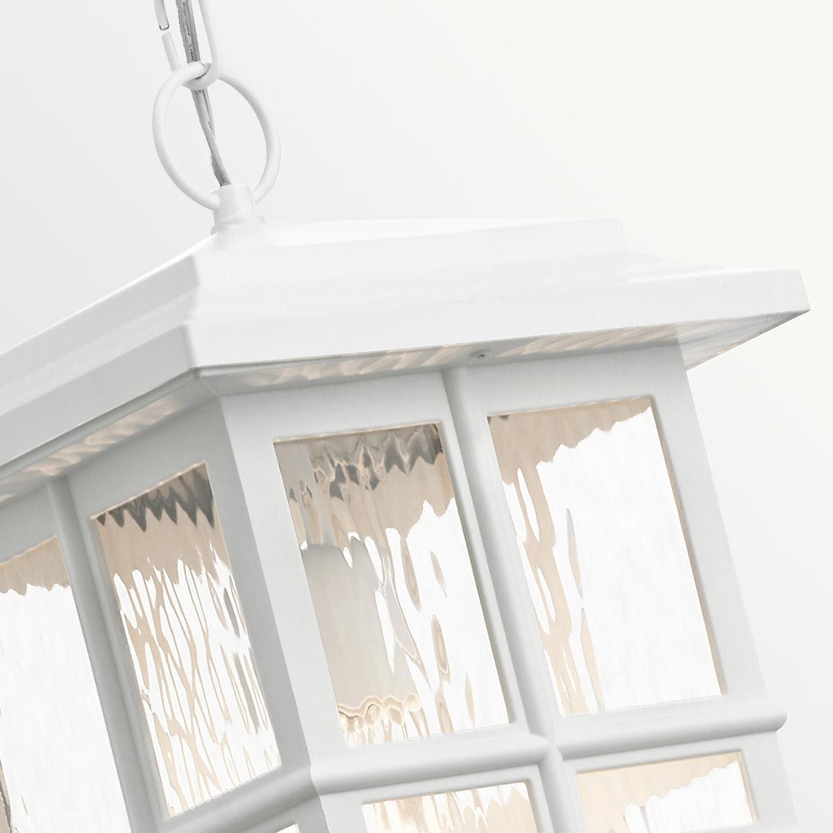 Beacon Square White Outdoor Chain Lantern
