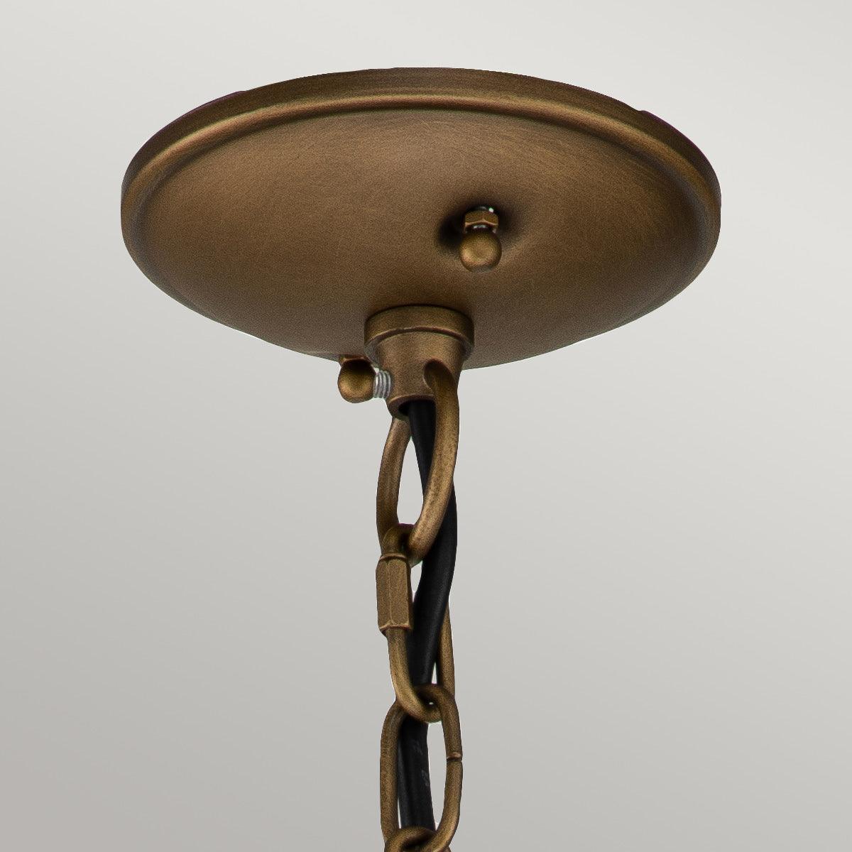 Kichler Bridgepoint 1 Light Small Brass Outdoor Chain Lantern