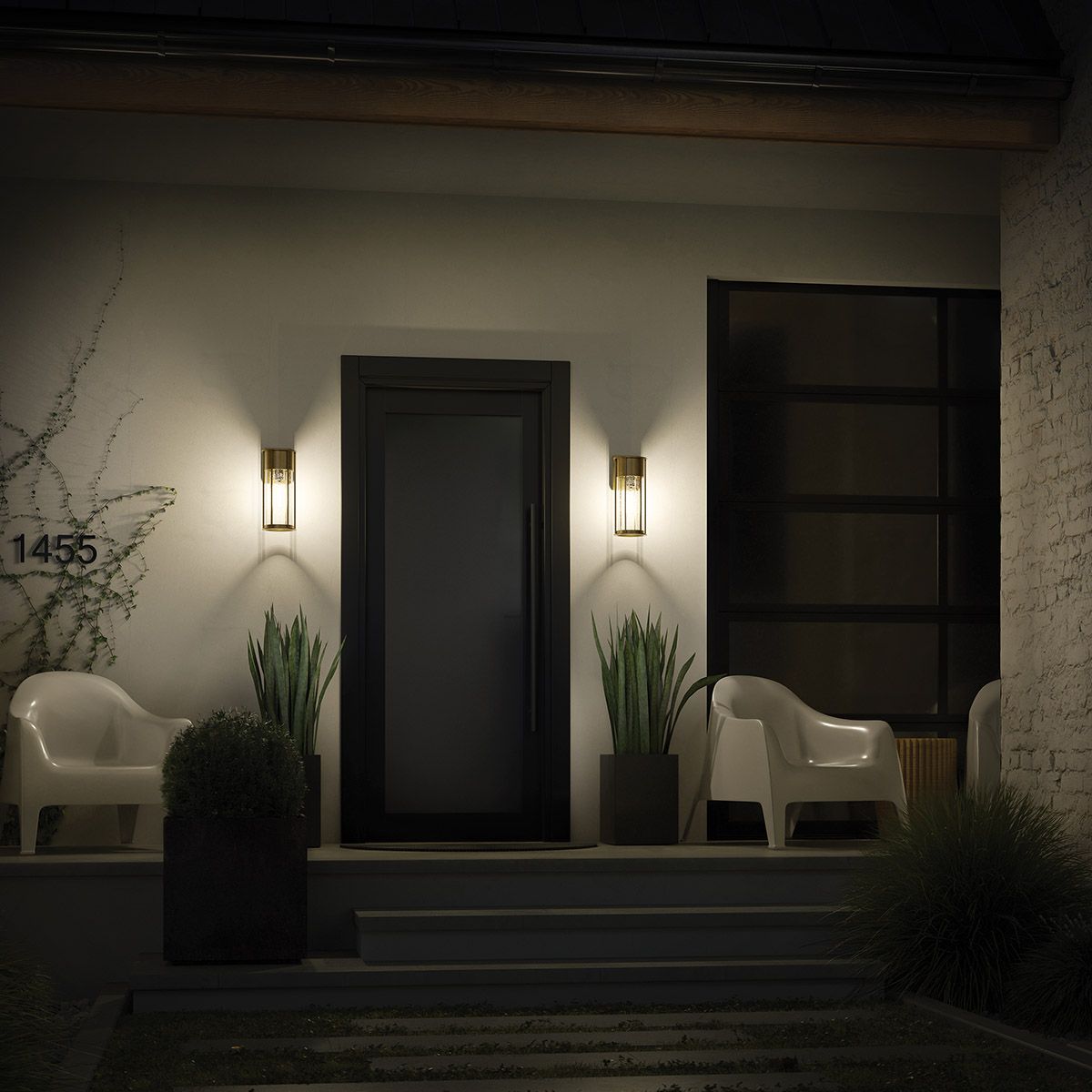 Camillo Brass Medium Outdoor Wall Lantern