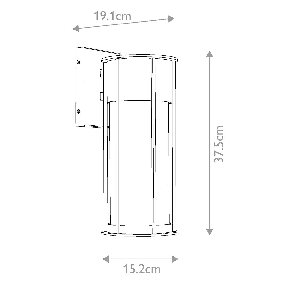 Camillo Black Medium Outdoor Wall Lantern