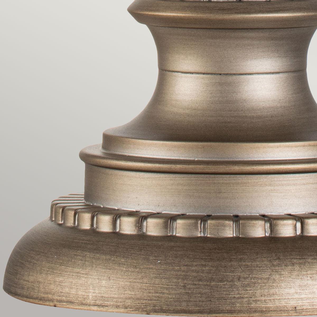 Kichler Halleron 3 Light Bronze Outdoor Pedestal Lantern — product detail