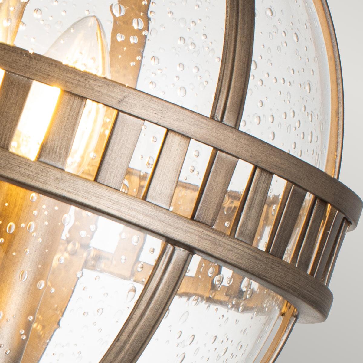 Kichler Halleron 3 Light Bronze Outdoor Pedestal Lantern — additional angle