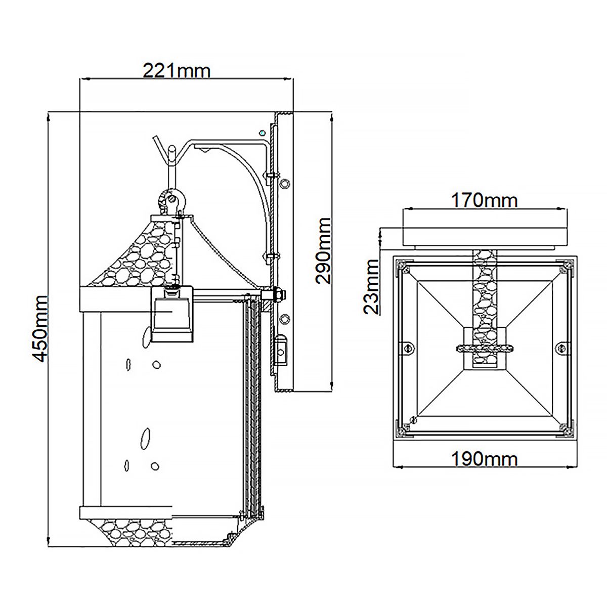 Springfield 1 Light Medium Outdoor Wall Lantern