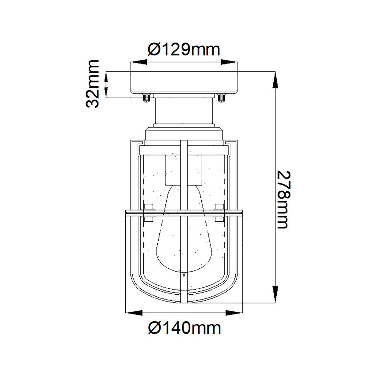 Kichler Suri 1 Light Black Porch / Pedestal Outdoor Lantern — alternate view