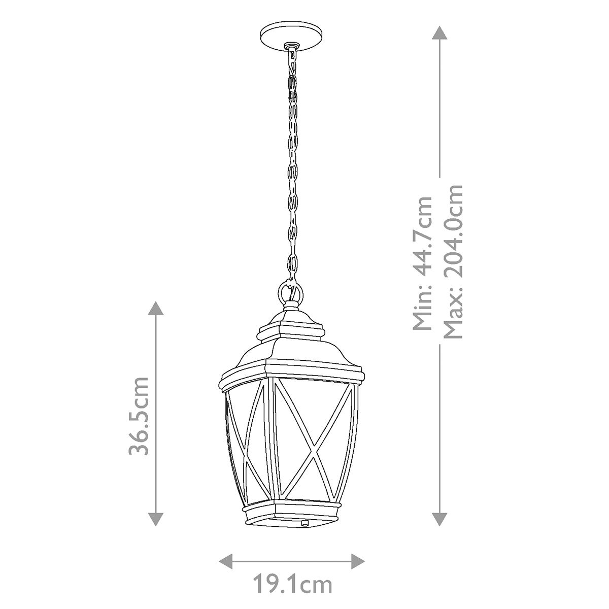 Kichler Tangier Medium 7.5" Bronze Outdoor Pendant Light — alternate view