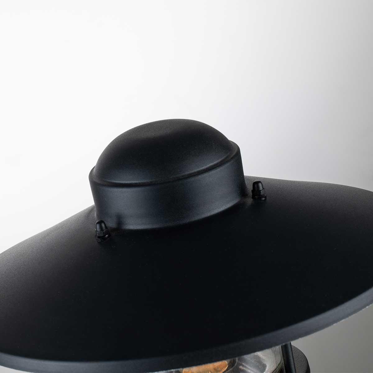Klampenborg 1 Light Black Outdoor Pedestal - PIR Sensor — side profile