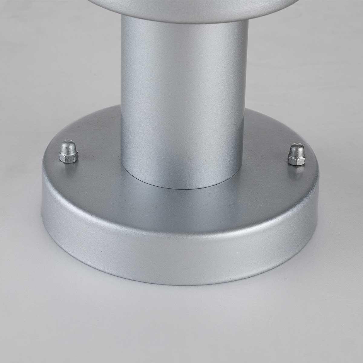 Klampenborg 1 Light Silver Outdoor Pedestal - PIR Sensor — lifestyle setting