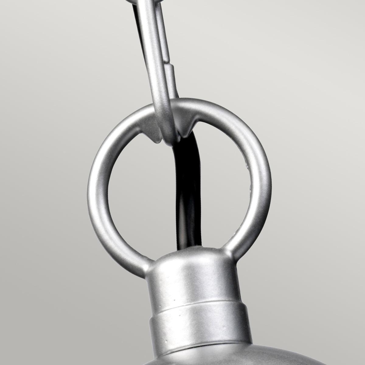 Elstead Klampenborg 1 Light Silver Outdoor Chain Lantern-clearance