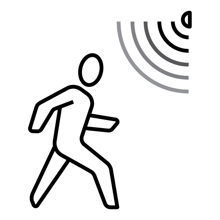 Lutec Focus Grey Outdoor Up & Down Wall Light - PIR Sensor-clearance