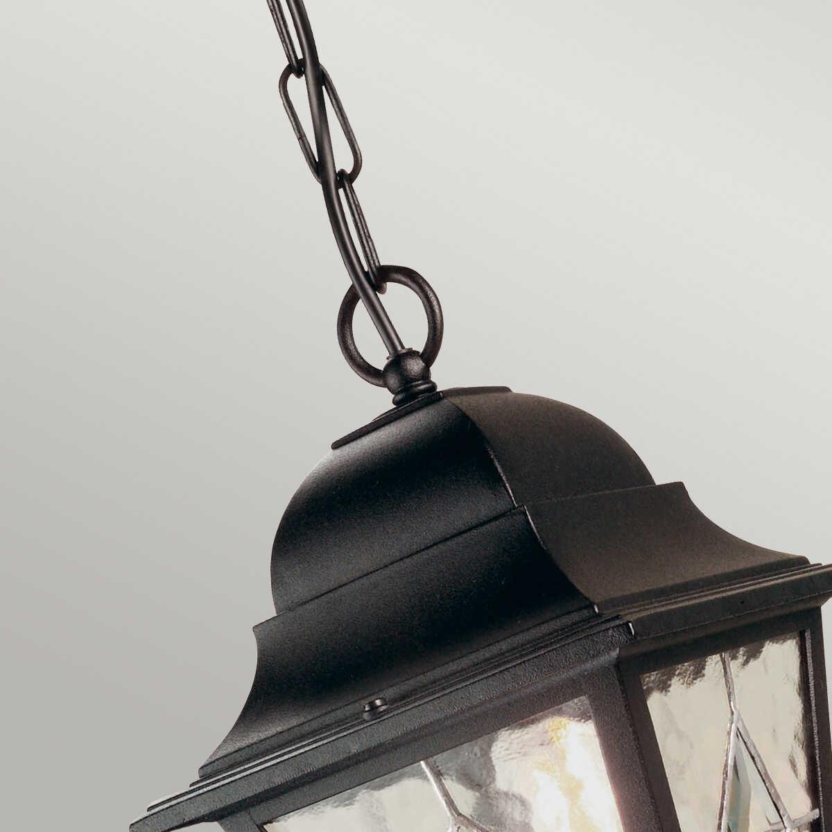 elstead norfolk black finish outdoor pendant lantern Living Room Close Up