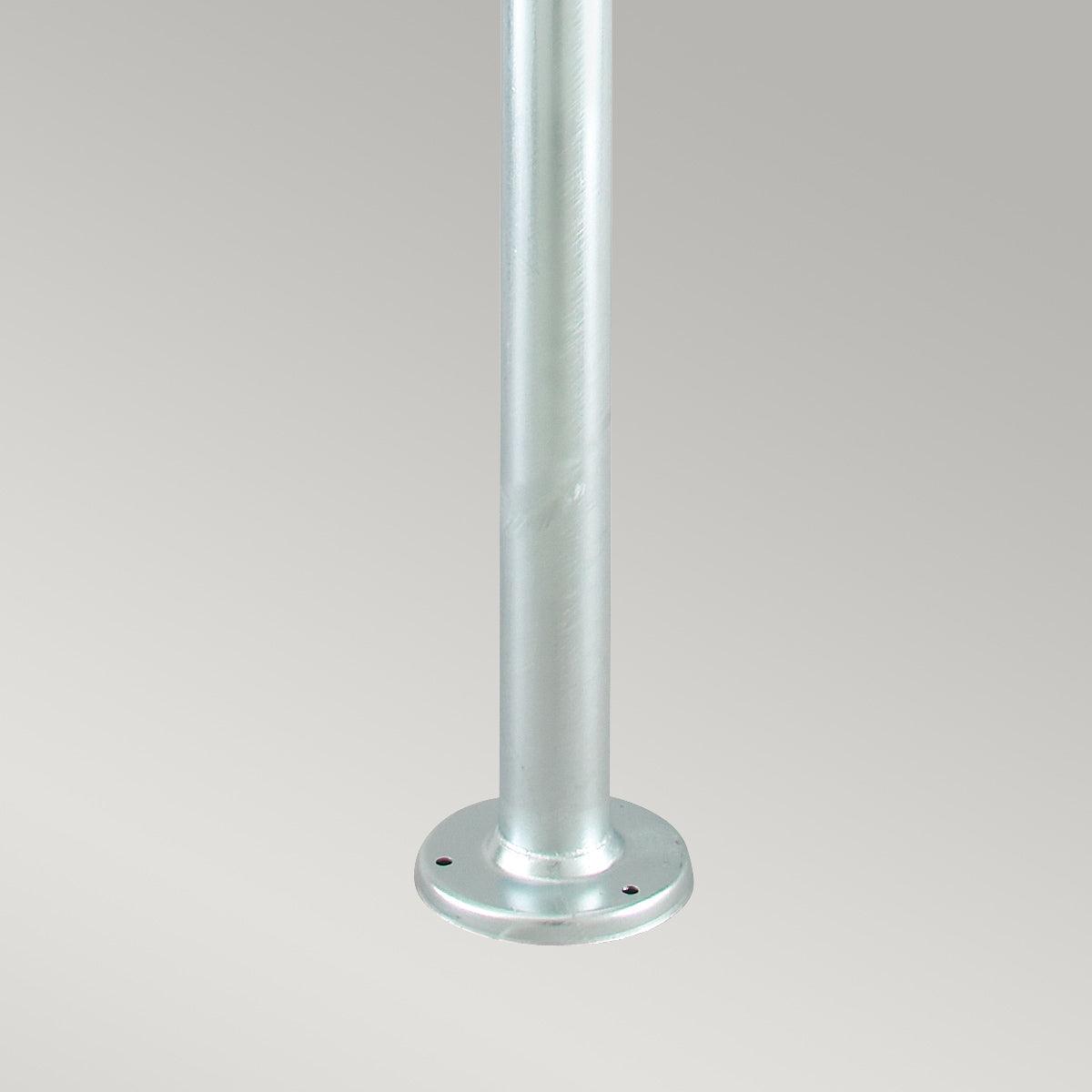 Norlys Oslo 2 Light Galvanized Outdoor Lamp Post — side profile
